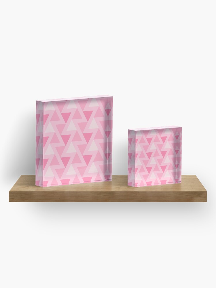 Alternate view of Pink Triangles - Pattern Monster Acrylic Block