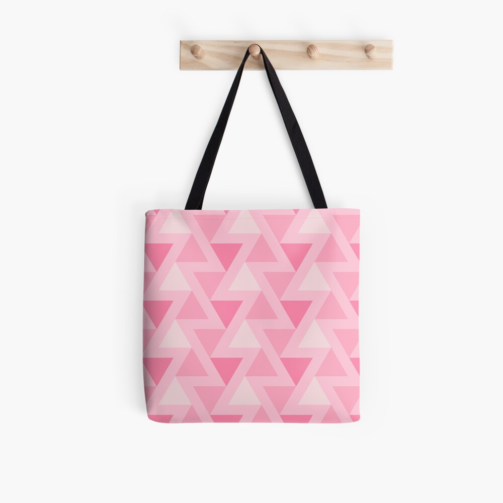 Pink Triangles - Pattern Monster Tote Bag