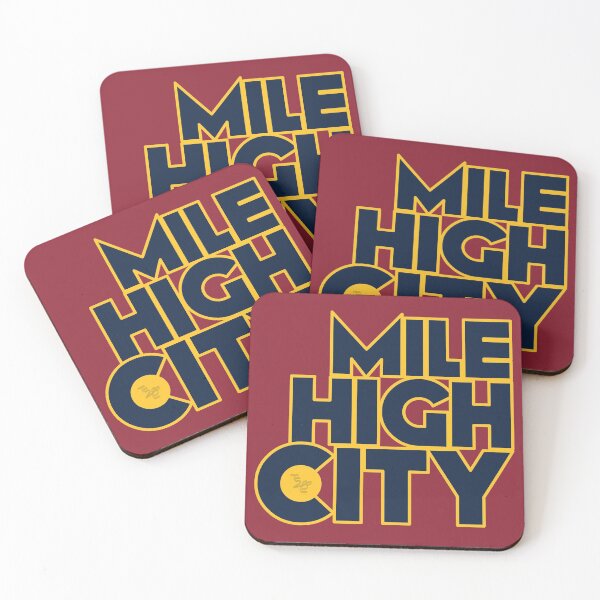 Item preview, Mile High City Typography - Midnight Blue & Sunshine Yellow designed and sold by that5280lady.