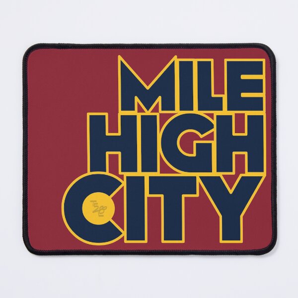 Item preview, Mile High City Typography - Midnight Blue & Sunshine Yellow designed and sold by that5280lady.