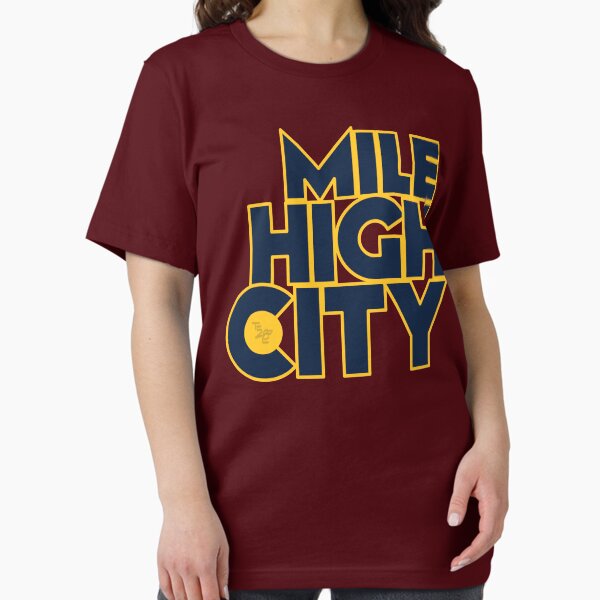 Mile High City Typography - Midnight Blue & Sunshine Yellow Essential T-Shirt