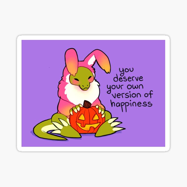 Artikel-Vorschau von "Du verdienst deine eigene Version des Glücks" Halloween Bunny T-Rex, designt und verkauft von thelatestkate.