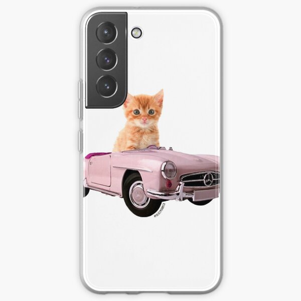 Cat pink car Samsung Galaxy Soft Case