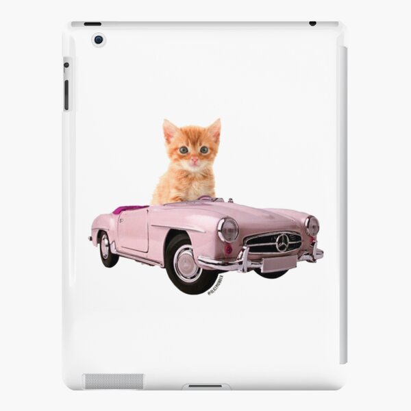 Cat pink car iPad Snap Case