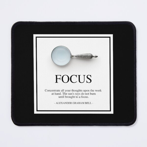 Item preview, FOCUS - Alexander Graham Bell motivational quote - Concentrate all your thoughts upon the work at hand designed and sold by Art4Motivation.
