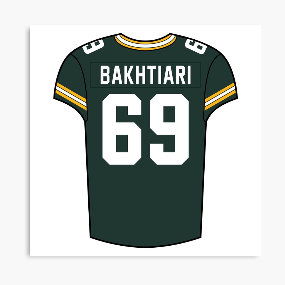 Jerseyrama David Bakhtiari Jersey #69 White Green Bay Unsigned Custom Stitched White Football New No Brands/Logos Sizes S-3xl