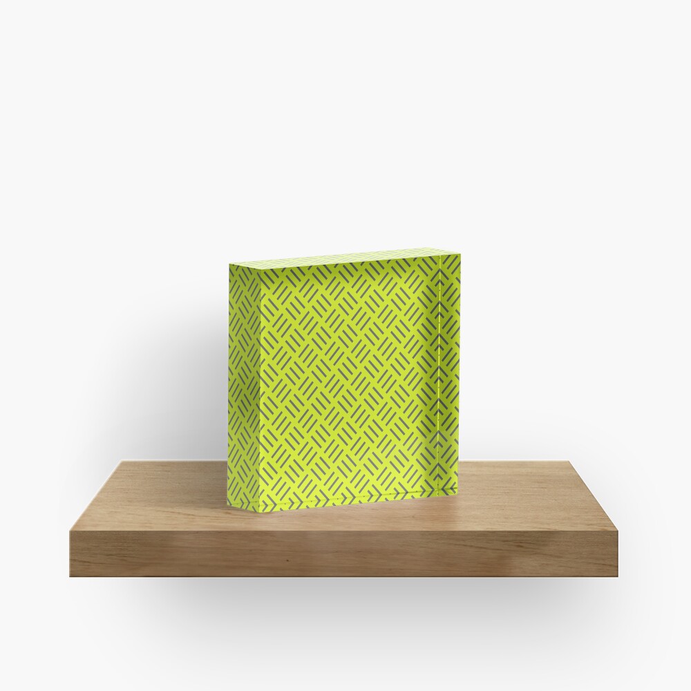 Zesty Lime - Pattern Monster Acrylic Block