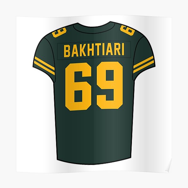 David Bakhtiari Away Jersey Poster for Sale by designsheaven