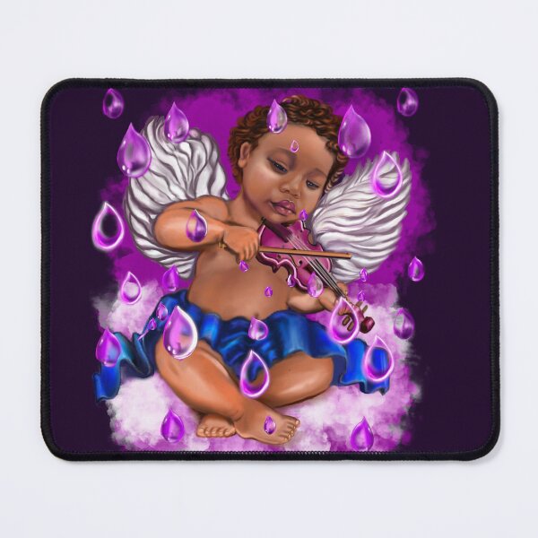 Item preview, The Gift ideas 2022, Angel playing the violin in the rain - Sun kissed curly haired Baby cherub angel classical art designed and sold by Artonmytee.