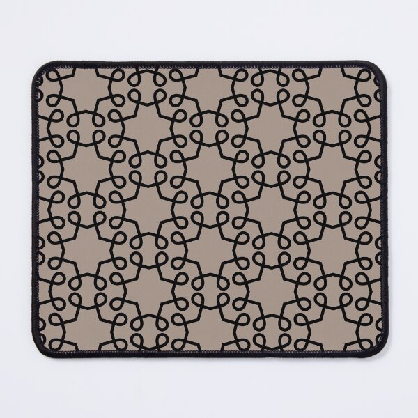 Item preview, Light Brown and Black Swirl Shape Tile Pattern Pairs HGTV Emerging Taupe HGSW3035 2022 Color - Colour Trends - Shade - Hue designed and sold by ColorOfTheYears.