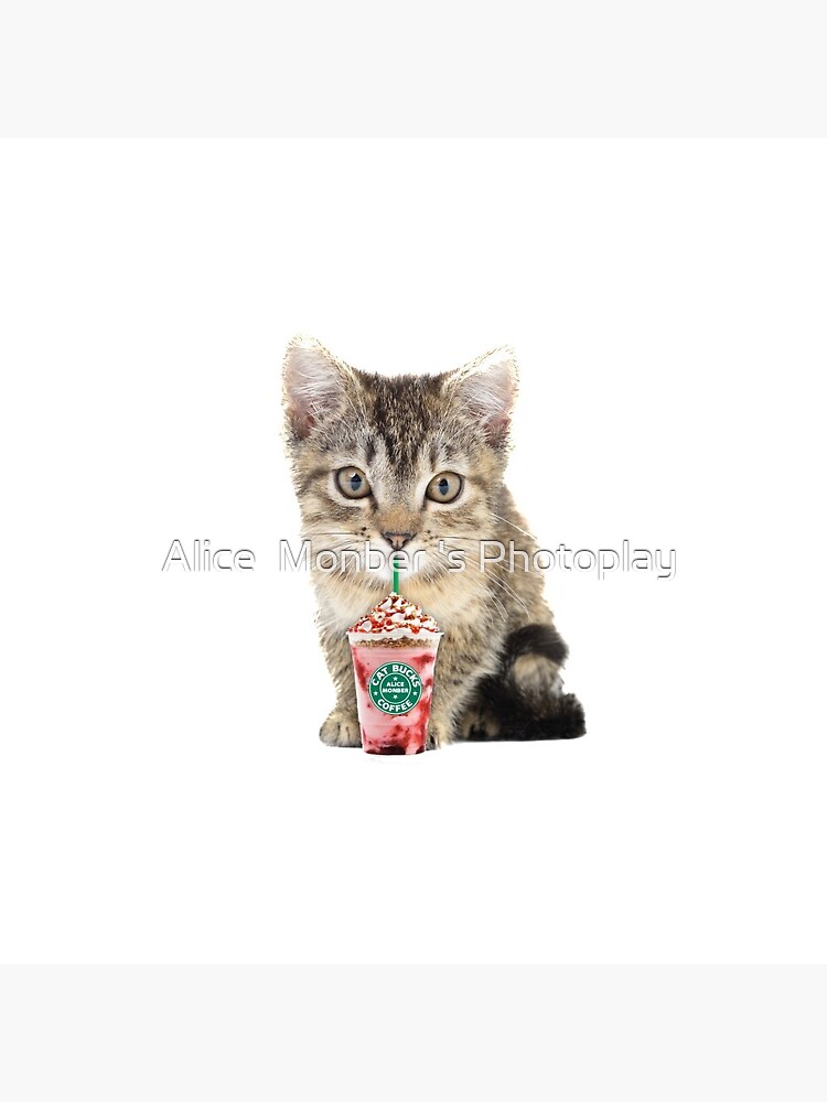 Thumbnail 3 of 3, Pin, Cat milkshake by Alice Monber designed and sold by alicemonbercomp.