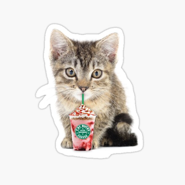 Cat milkshake by Alice Monber Sticker