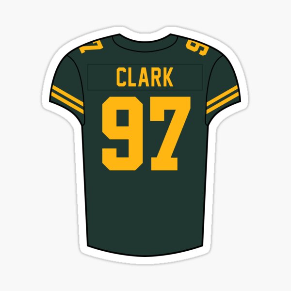 Kenny Clark Alternate Jersey' Sticker for Sale by designsheaven