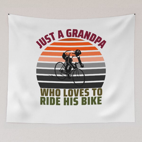 Item preview, Cyclist Grandpa - Retro Sunset  designed and sold by DeansDesigns44.