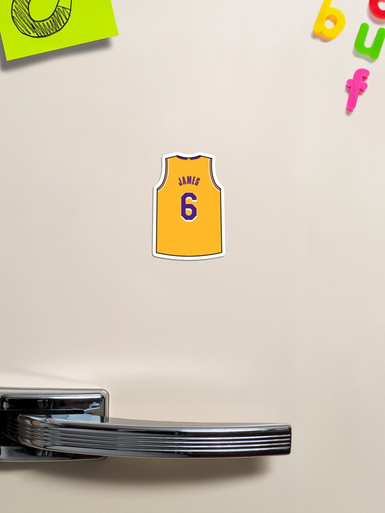 LeBron James Jersey Sticker for Sale by designsheaven
