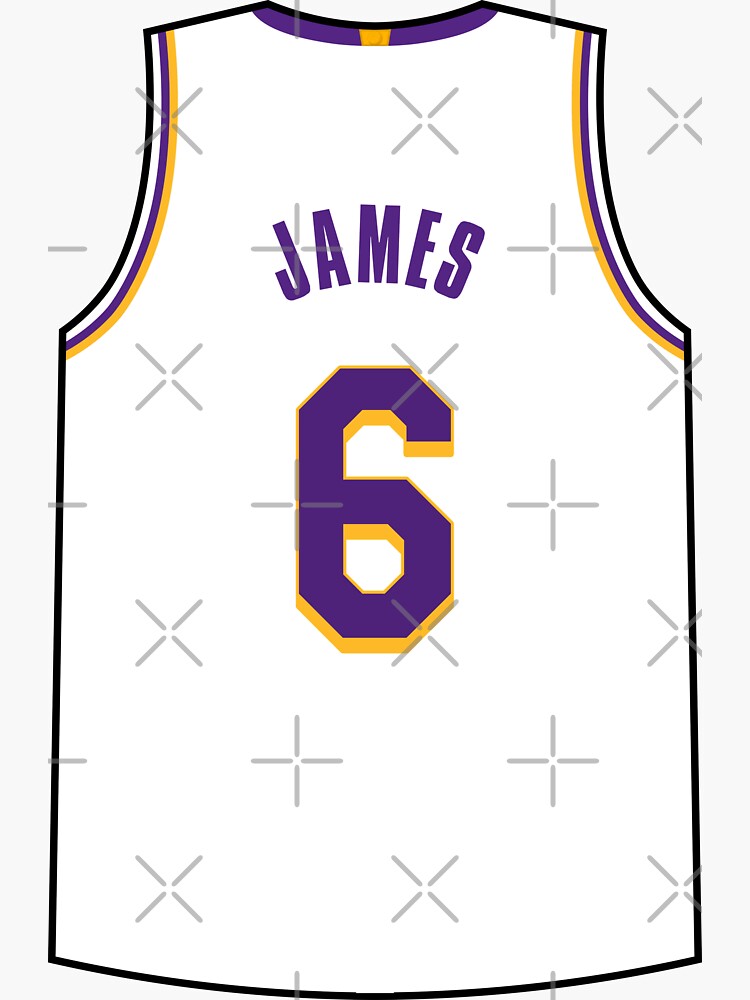 LeBron James Jersey Sticker for Sale by designsheaven