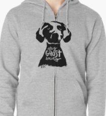 Graue Geistergesellschaft: Original Hoodie mit Reißverschluss
