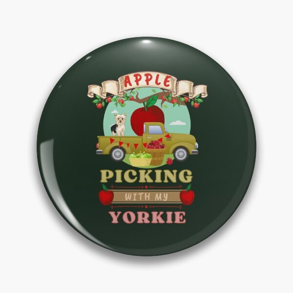 Item preview, Cute Apple Picking With My Yorkie designed and sold by sableandshadow.