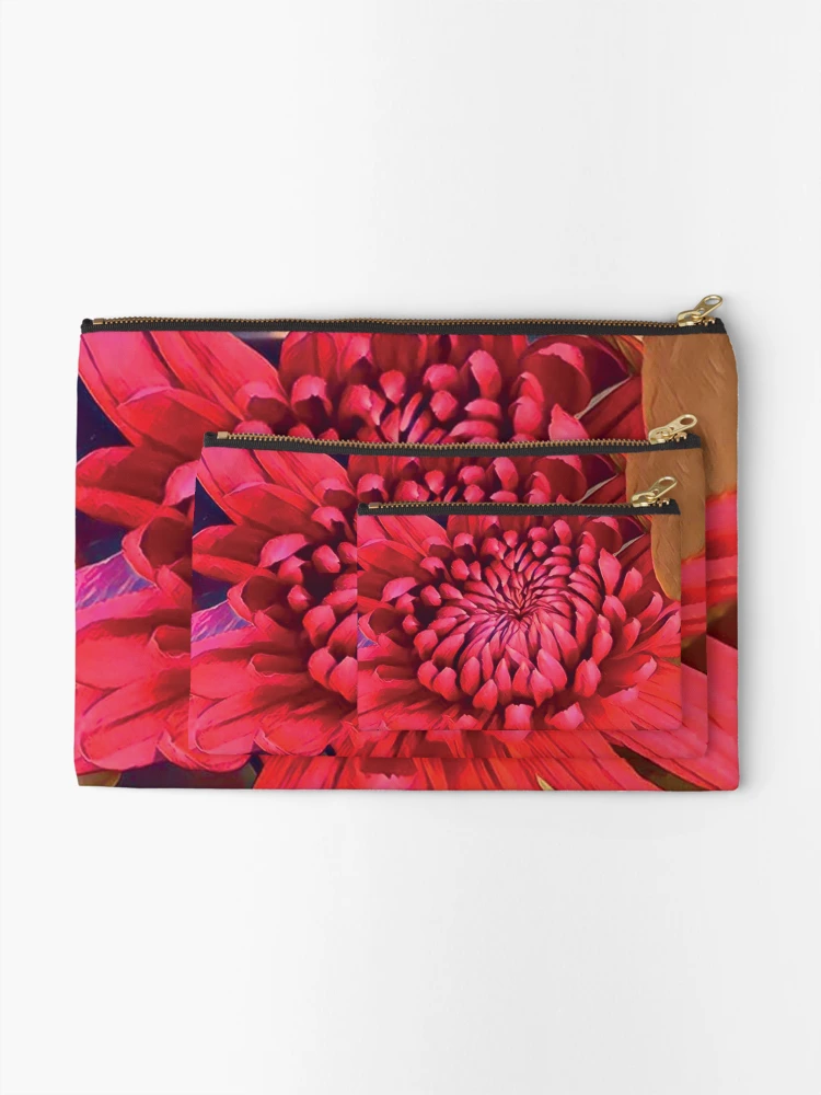 Thumbnail 2 of 4, Zipper Pouch, Waratah Wonder designed and sold by RandaRubyRed.
