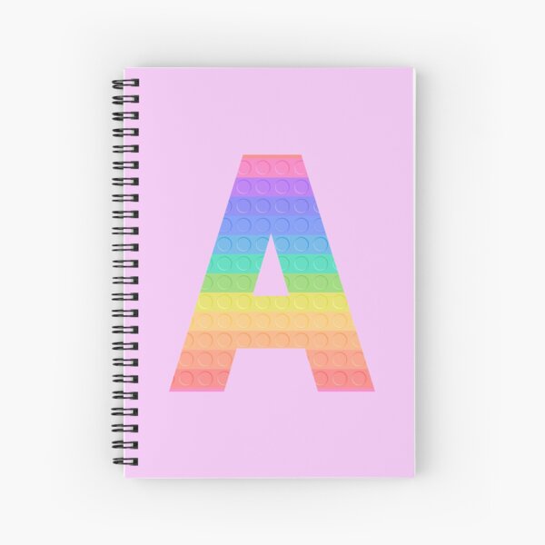 Pop It - Capital Letter A - Initial A Spiral Notebook