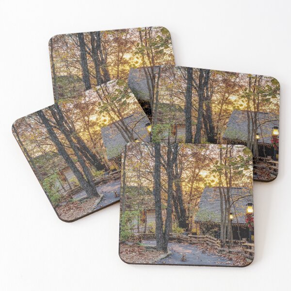 Item preview, Autumn Woods Sunset Walkway designed and sold by mljdwhite.