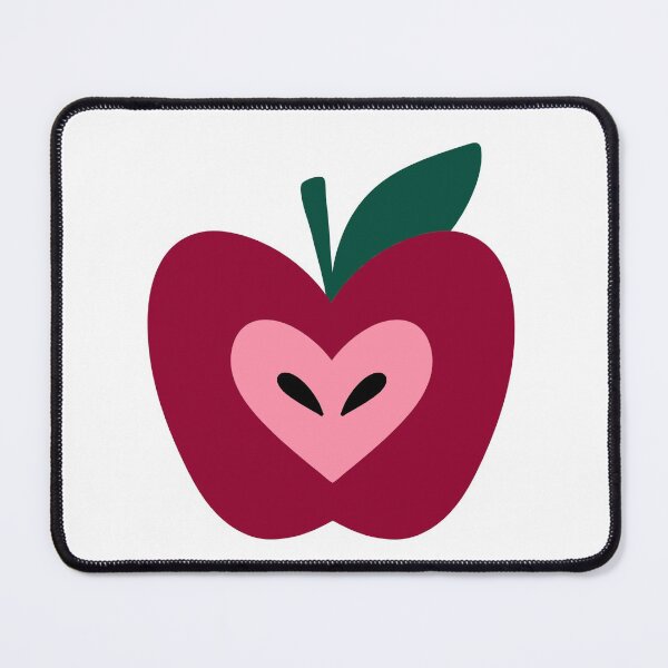 Doodle red apple Mouse Pad