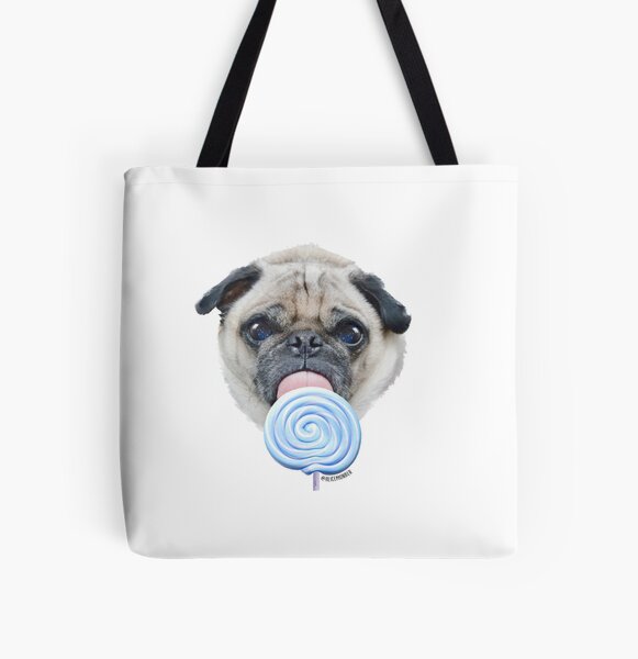 Dog Lollipop by Alice Monber All Over Print Tote Bag