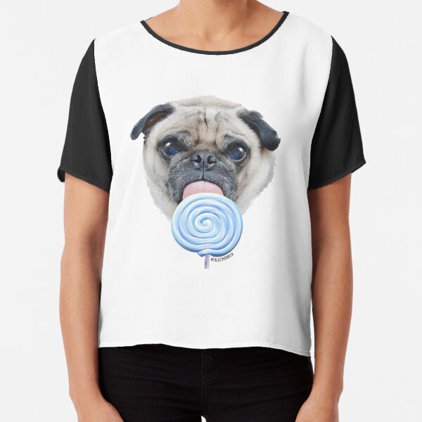 Dog Lollipop by Alice Monber Chiffon Top