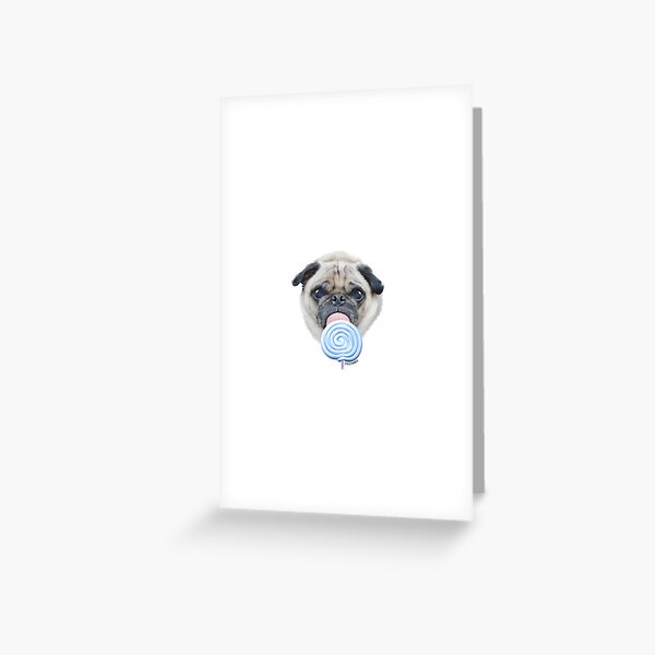 Dog Lollipop by Alice Monber Greeting Card