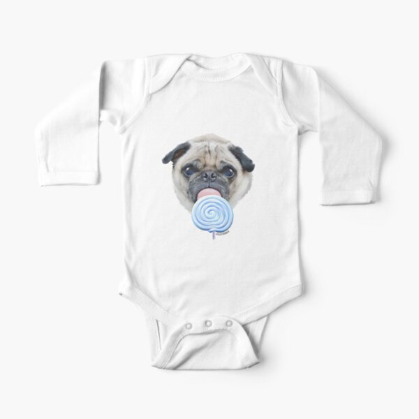 Dog Lollipop by Alice Monber Long Sleeve Baby One-Piece