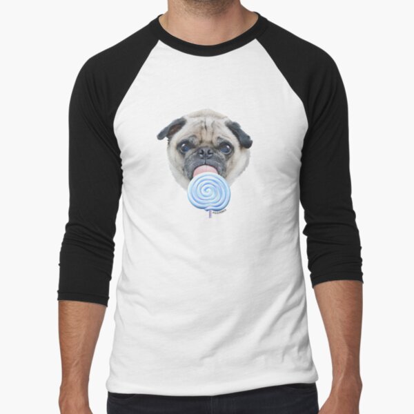 Dog Lollipop by Alice Monber Baseball ¾ Sleeve T-Shirt