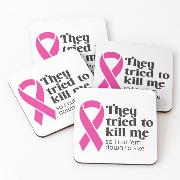 Item preview, They Tried to Kill Me - Reconstruction Pink Ribbon designed and sold by SassMonkey.
