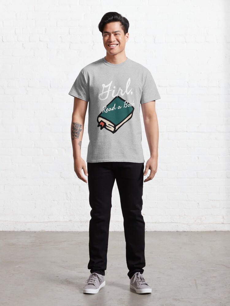 Alternate view of Girl, Read a Book 2.0 Classic T-Shirt