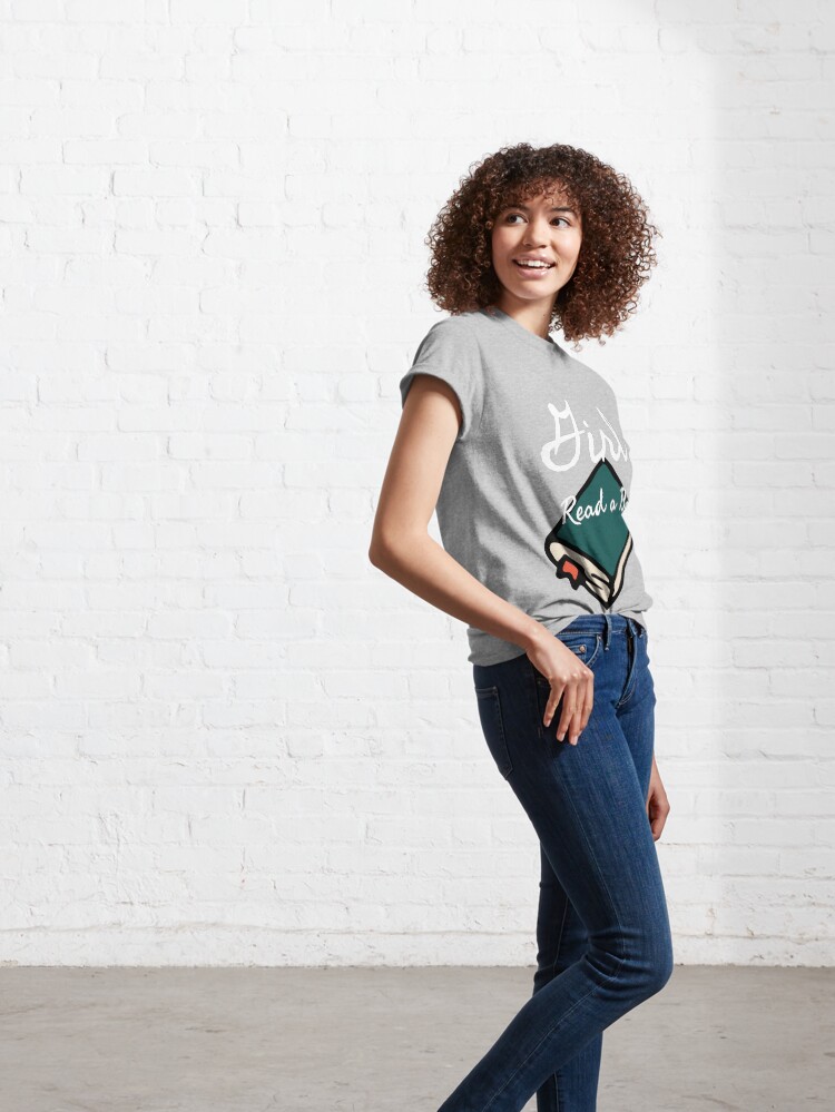 Alternate view of Girl, Read a Book 2.0 Classic T-Shirt