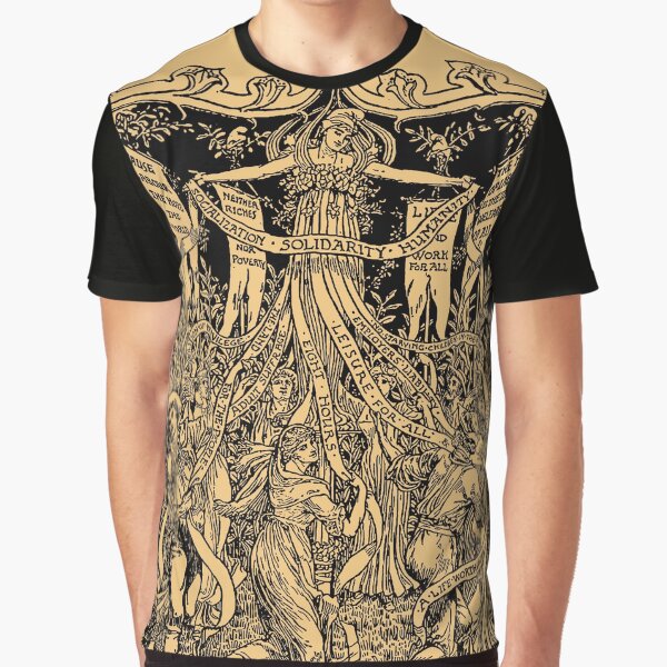 Vista previa del artículo con la obra «Árbol de mayo de los trabajadores - Walter Crane, Primero de Mayo, Socialista, Laborista, Anticapitalista», diseñado y vendido por SpaceDogLaika.