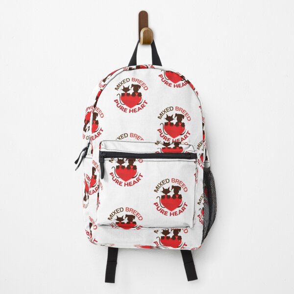 Item preview, 'Mixed Breed Pure Heart' (White) designed and sold by The Button Gal.