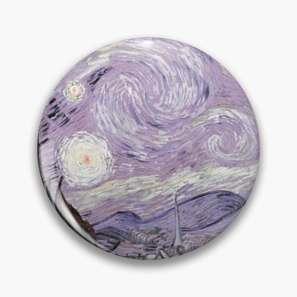 Aperçu de l'œuvre Vincent Van Gogh Art Nuit étoilée Violet Peinture Vintage créée et vendue par Depic Spirit.