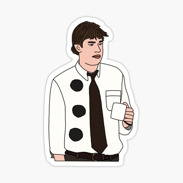 "Three Hole Punch Jim" Sticker for Sale by EclipseInFlames Redbubble