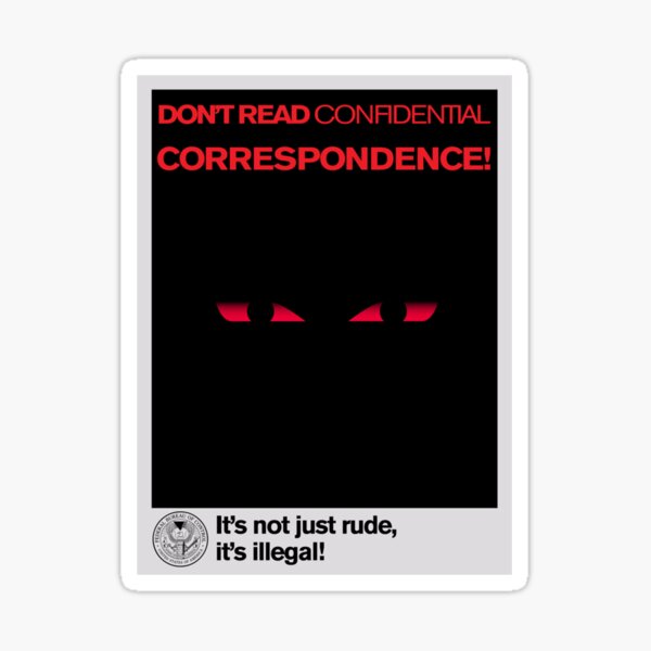 Item preview, CONTROL Don_t Read Confidential Correspondence   designed and sold by hpgamer.