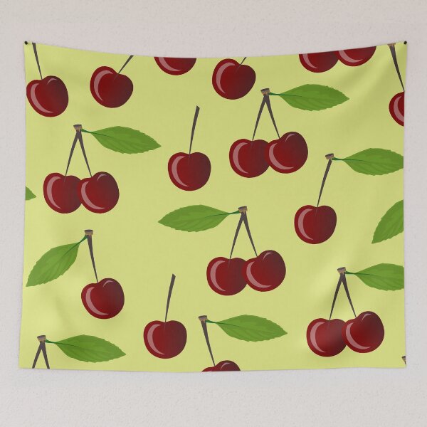 Item preview, Yummy Fruit Cherry Pattern Yellow designed and sold by NamColors.