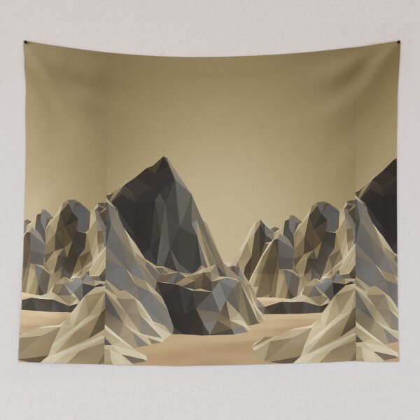 Item preview, Geometric Mountains Line Art Sun Moon designed and sold by Water Flick.