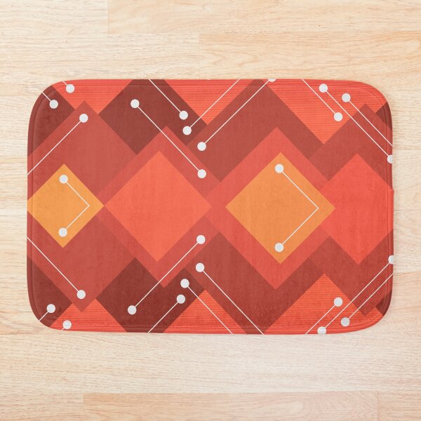 Artikelvorschau, Abstraktes geometrisches Design in Rot und Orange entworfen und verkauft von Queen Feles.