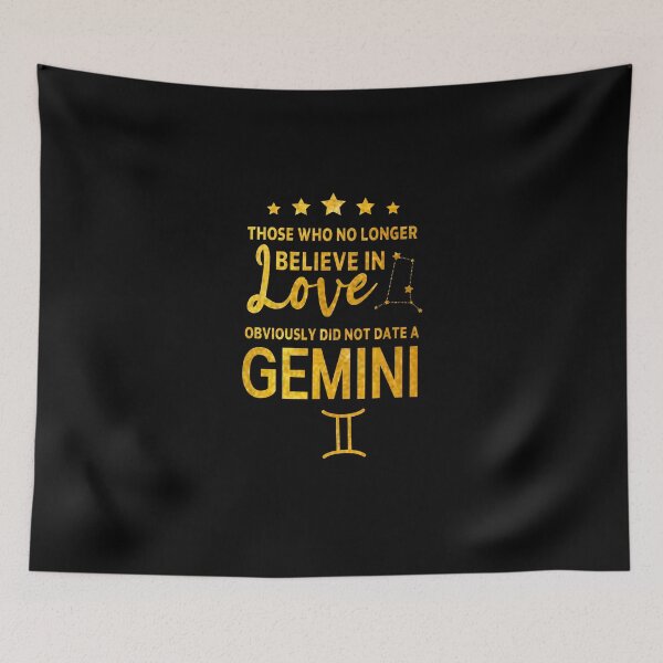 Item preview, gold Gemini Zodiac Sign gift omniscience Those Who No Longer Believe In Love Did Not Date A Gemini Birthday Gift, funny sarcastic saying offended Horoscope Meme for Best Friend bf gf designed and sold by joygift369.