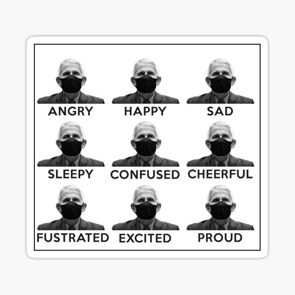 Anthony Fauci Different Emotions Sticker