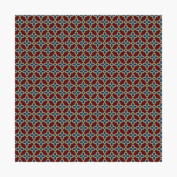 Geometric pattern on ceramic tile Photographic Print