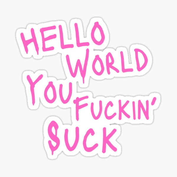 Pink comic text papercuts lyrics Sticker