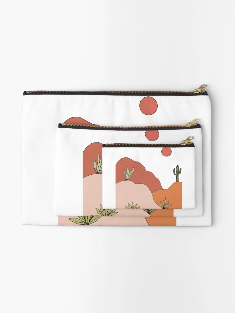 Thumbnail 2 of 4, Zipper Pouch, Red Sahara designed and sold by RMSdesigns.
