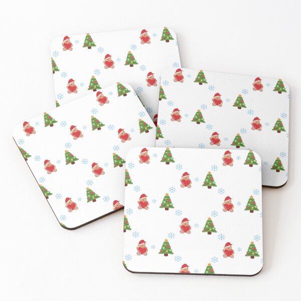 Item preview, Merry Christmas Happy Teddy Christmas Tree Snowflake Pattern designed and sold by jkernz.