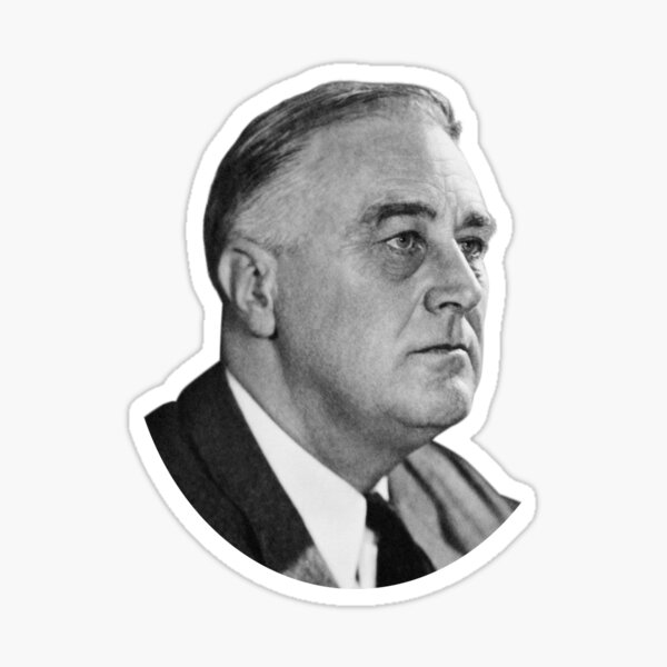 "President Franklin Roosevelt Portrait - Circa 1941" Sticker For Sale ...