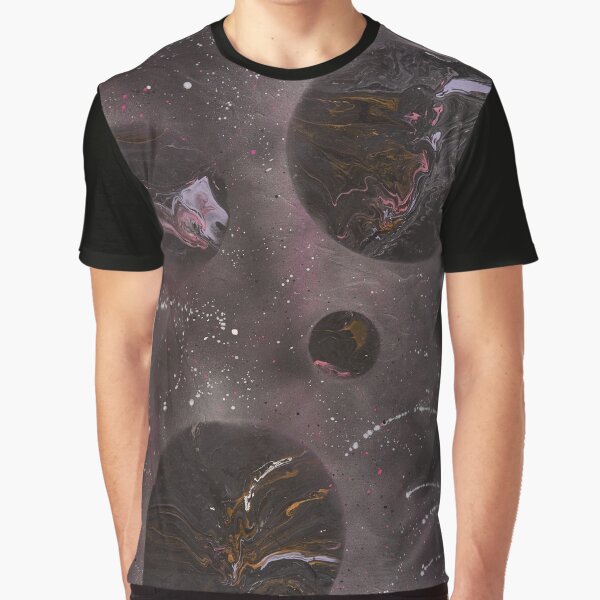 I Am Universe - Acrylic Paint Pour & Spray Paint Graphic T-Shirt